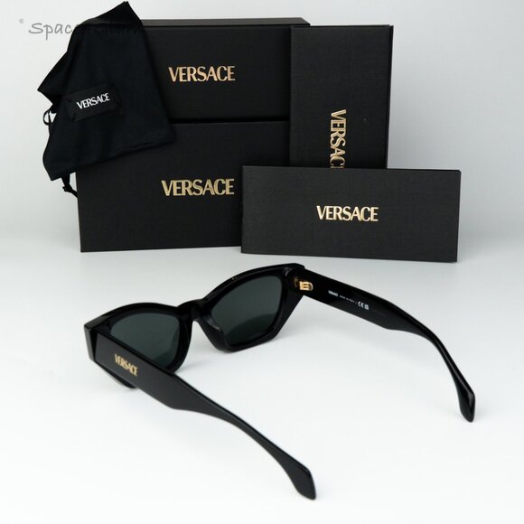 Versace Women Sunglasses Black Grey Cat Eye VE4488U GB1/87 NEW AUTHENTIC main image 5